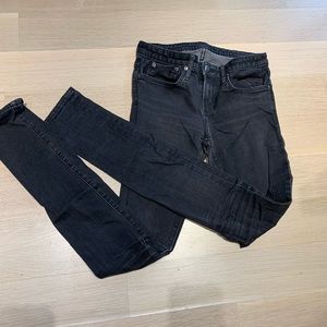 Helmut Lang black wash skinny jeans
